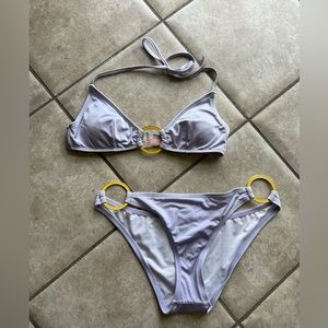 Victoria’s Secret Purple O Ring Triangle  Bikini Set | M Top & L Bottoms